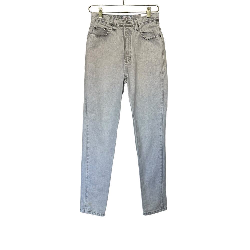 Vintage Bonjour High Waisted Acid Wash Jeans Womens 8 Gray Denim Made In The USA